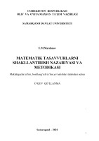 Болалар боғчасида миқдор ва сон тасаввурларини таркиб топтириш