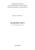 Akademik yozuv.D. Yuldasheva
