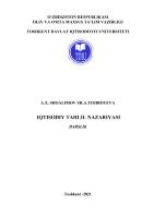 O‘ZBEKISTON RESPUBLIKASI OLIY VA O‘RTA MAXSUS TA’LIM VAZIRLIGI