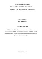 ЎЗБЕКИСТОН  РЕСПУБЛИКАСИ  ОЛИЙ  ВА  ЎРТА  МАХСУС