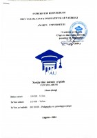 Xorijiy tilni intensiv òqitish (PP) 3-kurs sirtqi