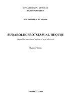 1. Фуқаролик процессуал ҳуқуқи