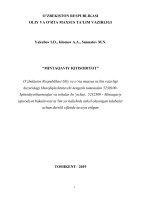 MINTAQAVIY IQTISODIYOT 2019