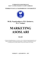 Marketing asoslari. Darslik. Toshkent-2019