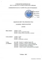 2-Chet tili 2-kurs