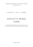 4. H.Odilqoriyev, N.Azizov _Davlat va huquq tarixi. 2012
