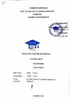 ingliz tili o'qitish metodikasi 3-kurs