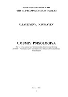 U.Fayziyeva Ummiy psixologiya