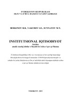 Institusional iqtisod darslik 2019
